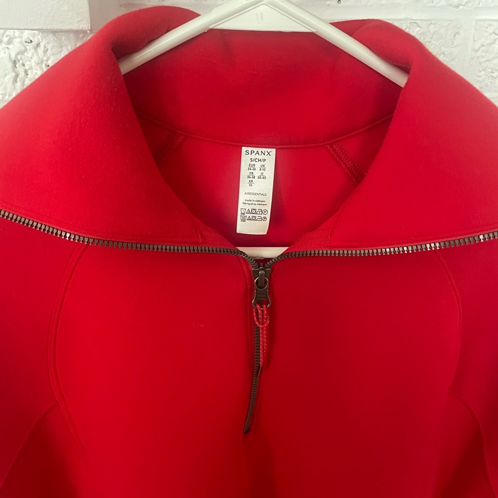 Spanx Air Essentials Red Half-Zip Pullover - image 3